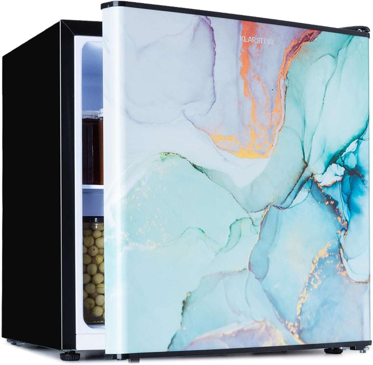 KLARSTEIN réfrigérateur, 45 litres, 37 dB, Blanc, CoolArt - Combiné -congélateur, 2 niveaux de refroidissement