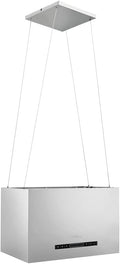 Tomostar Hottes aspirantes, 55 x 37 x (62-133,5) cm (l x P x H), 55 cm, Acier inoxydable, argenté, Hotte îlot Aspirante