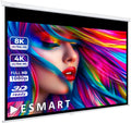 ESMART Écrans de projection, 354 cm, 332x187 cm, 332 × 187 cm, Blanc, Professionnel MIROLO Écran Manuel ( 16:9) Tissu