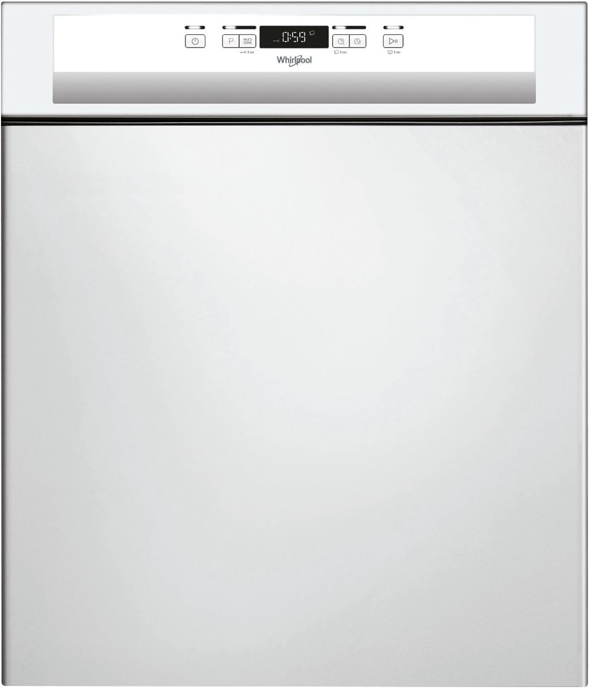 Whirlpool Lave-vaisselles standards, 60 cm, 46db, Blanc, Lave-vaisselle 14 Couverts Intégrable Avec Bandeau - WBC3C26