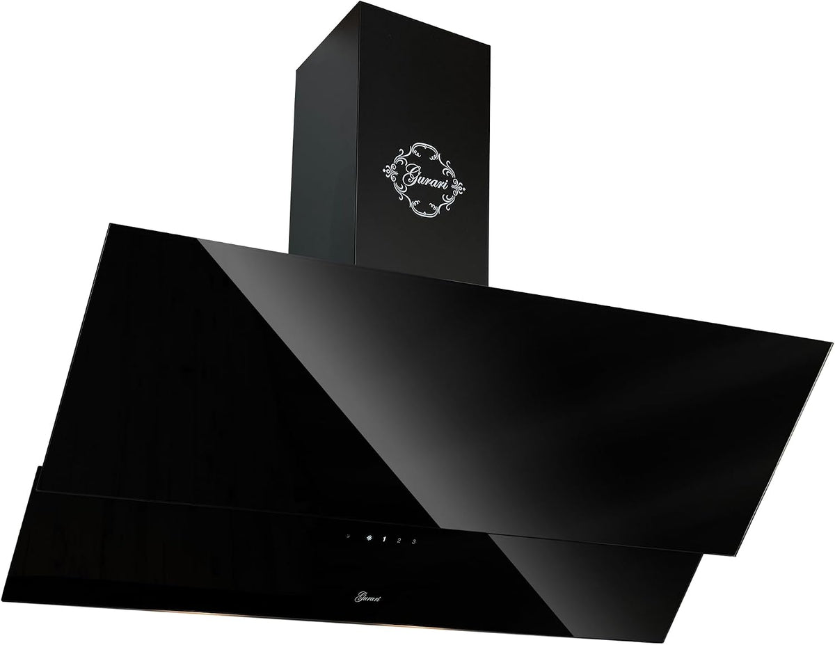 Gurari hotte aspirante, 80 cm, 1000 m, Noir/Argenté