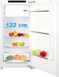 magictec réfrigérateur, 122 cm, 188 L, 16 L, 172 L, Blanc, Frigo encastrable congélateur intégrable 1 porte Réversible