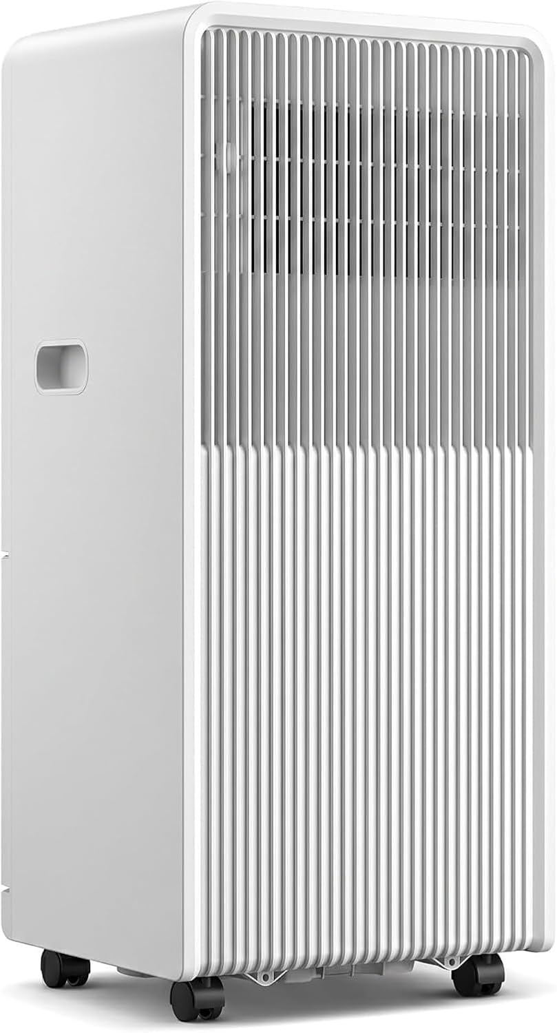 HUANQIN climatiseur portable, 12000 BTU, 11000 BTU, Blanc, Climatiseur Mobile, Unité Climatisation avec Oscillation et Mode Nuit