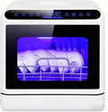 bureau Efficieran, 52 dB(A), 5 L, Blanc, Lave-Vaisselle Portable Lave-Vaisselle De Comptoir Avec Réservoir D'Eau
