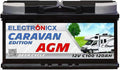 Electronicx Batteries de voiture, 12 V, 120 Ah, 353×175×190 mm, Noir/Gris, AGM CARAVANE Édition C100 Batterie Deep Cycle