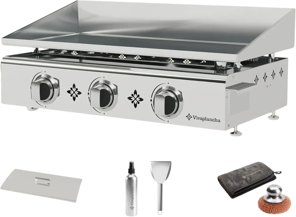 Vivaplancha table de cuisson, 6 mm, Argenté