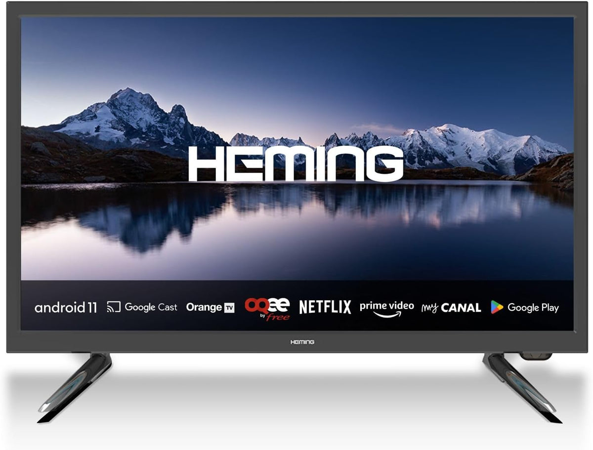 Heming téléviseur, 55 cm, 12 V, 24 V, 220 V, Noir, Smart TV 22' ( ) Android Connecté WiFi avec Bluetooth - / / - 3 Ans