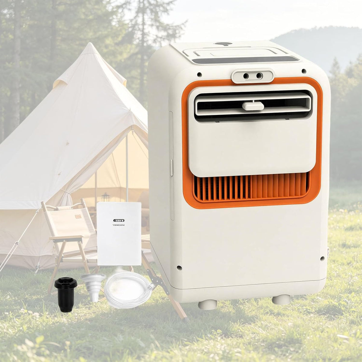 VExYTRRON climatiseur portable, 28,5 × 25,5 × 37,5 cm (11,22 × 10,04 × 14,76 po), 110 V - 230 V, 1800 BTU, Blanc