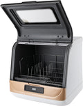 FUROMG Lave-vaisselles compacts, DWS-T05., 45 x 40 x 44,8 cm., 800 W., 220 V., PP, ABS, acier inoxydable., doré et blanc., Mini lave-vaisselle 800 W