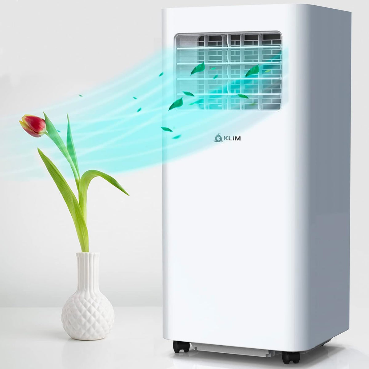 KLIM climatiseur portable, 9000 BTU, Blanc, K9000 Climatiseur Mobile 3 en 1 - Ventilateur - Déshumidificateur