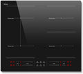 Tables de cuisson Hobsir hob, 60CM, 7200 W, Noir, Hobsir Plaque à Induction 4 Feux avec Zone Flexible et Booster