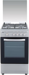 SVAN Cuisinières, 43 L, Argenté, Cuisinière Gaz Butane, Cuisinière Indépendante, 4 Zones de Cuisson, SKG4501X. Commande Manuelle