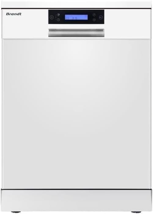 BRANDT Lave-vaisselles standards, 44 dB, Blanc, Lave-vaisselle pose libre LVC144IW - 14 couverts - Induction - L60 cm
