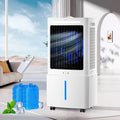 climatiseur portable Rafraîchisseur, 25 L, Blanc, d'Air 4-en-1 Grand Climatiseur Mobile, Humidificateur avec Télécommande et 2 Packs de Glace