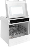 bureau Jerool, 46 x 41 x 46 cm., 1100 W., 220 V., 52 dB., blanc., Lave-vaisselle de table, compact et autonome