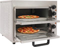 Wipportja four à pizza, PZ-2., 57 x 47,5 x 44 cm., 3000 W., 220 V/50 Hz., acier inoxydable 201, caoutchouc, plastique, verre, cordiérite., argenté
