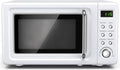ZGQFLxNYTPC Fours micro-ondes, 220 V, Argenté, Four à micro-ondes de comptoir rétro 0