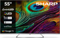 Sharp téléviseur, Noir, 55JP7265E 4K Ultra HD QLED Mini TV Google TV™ 55' (Smart TV sans cadre, Dolby Atmos