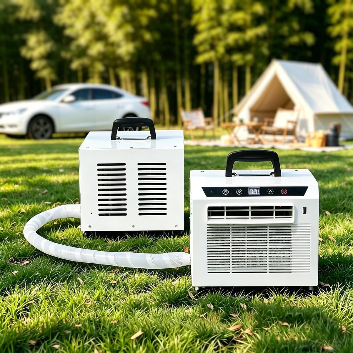 Climatiseur climatiseur portable, 3000 BTU, 200 cm, Noir