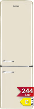 Amica réfrigérateur, 181 cm, 55 cm, 244 l, Beige, KGCR 387 101 B Retro -congélateur, /EEK C/autonome