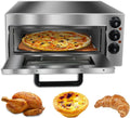 xSDAJSD four à pizza, 22 x 18,7 x 10,4 pouces/56 x 47,5 x 26,5 cm, 1 300 W, 220 V, acier inoxydable, Argenté, Professionnel 14'