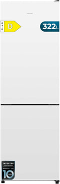 Cecotec réfrigérateur, 322 L, 185,5 cm, 59,5 cm, Blanc, Combi Total NoFrost Bolero CoolMarket Combi 322i White D. Hauteur