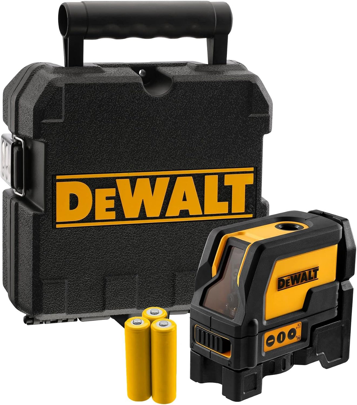 DEWALT Traceurs de ligne laser, 10 m, 50 m, Noir/Marron, Batteries et Support, DW0822-XJ