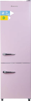 magictec réfrigérateur, 179 cm, 236 L, 168 L, 68 L, Rose, Frigo vintage, Retro congelateur, Total No Frost