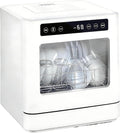 bureau QIUNAOZI, 43 cm (L) × 39 cm (l) × 46 cm (H), 8 couverts (8 bols et assiettes), 800 W, 42 dB, Blanc, Lave-Vaisselle