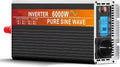 Hguvsjd onduleur, 12 V, 220 V, 3000 W, 4000 W, 5000 W, Construction en aluminium durable, Noir/Gris