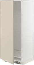 Protuning réfrigérateur, 60 x 60 x 140 cm, Blanc/Beige, METOD Armoire haute pour /congélateur, blanc/havstorp beige