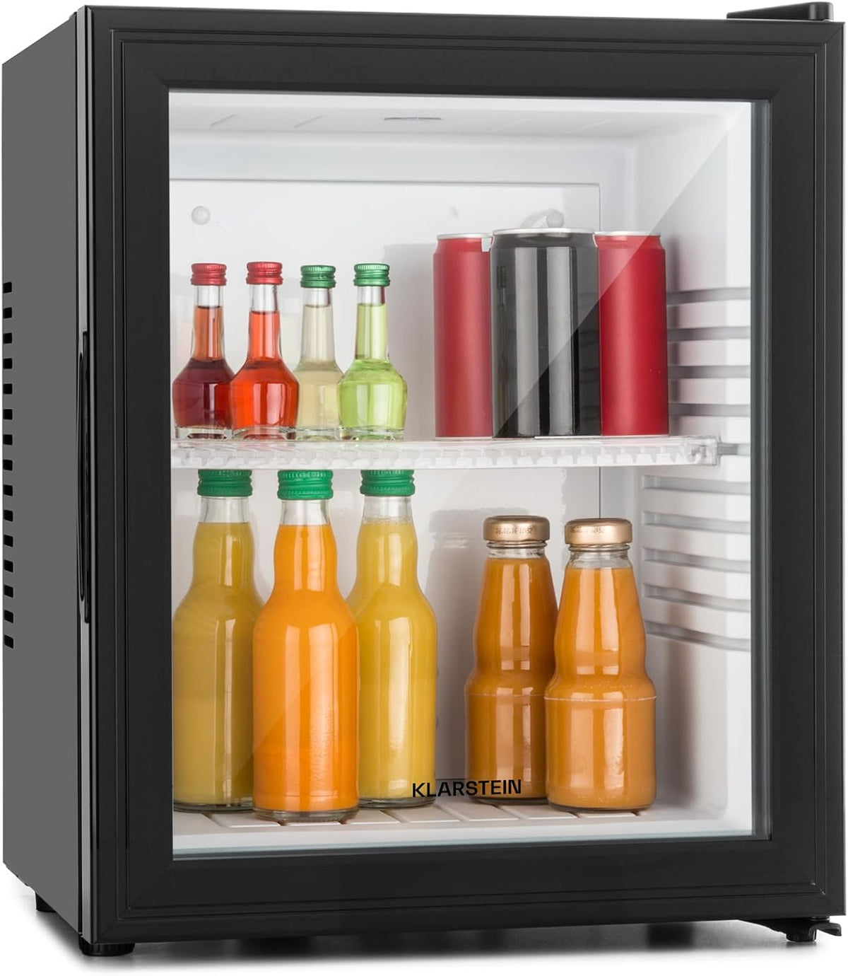 KLARSTEIN mini réfrigérateur, 24 litres, 0 dB, 23 L, Blanc, Brooklyn Mini Frigo de Chambre, Mini Bar, Refrigerateur Aliments