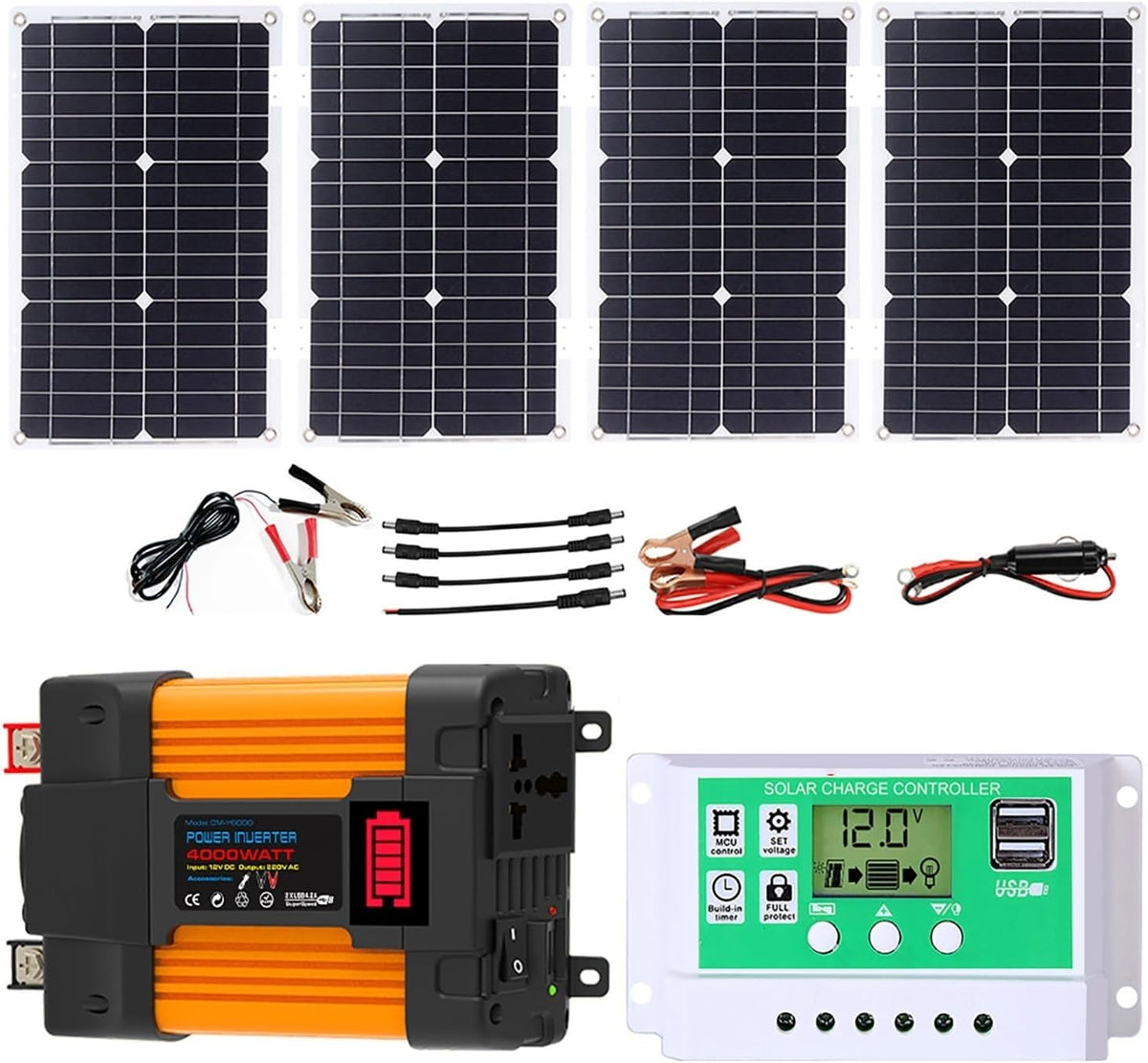 ZQIRUIQZ onduleur, 4000 W, 6000 W, 100 W, 12 V, Bleu/Gris