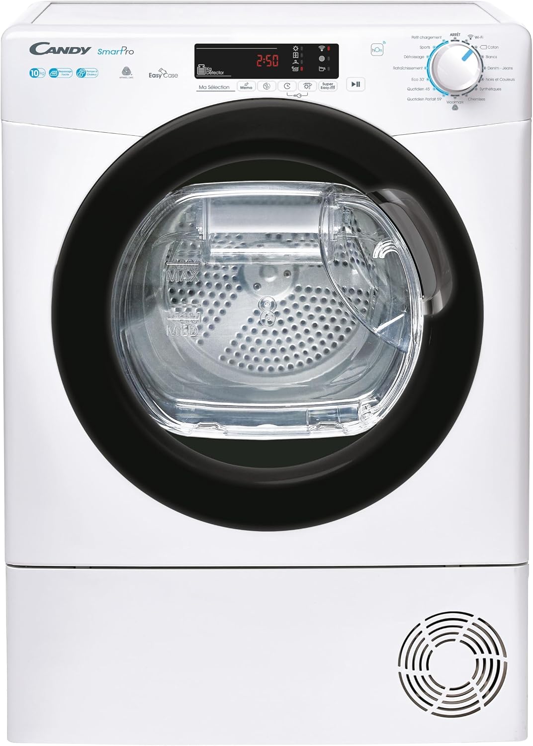 CANDY Sèche-linges avec pompe à chaleur, Blanc, CSOEH10A2DBEX-47, Sèche-linge Pompe à Chaleur classe E