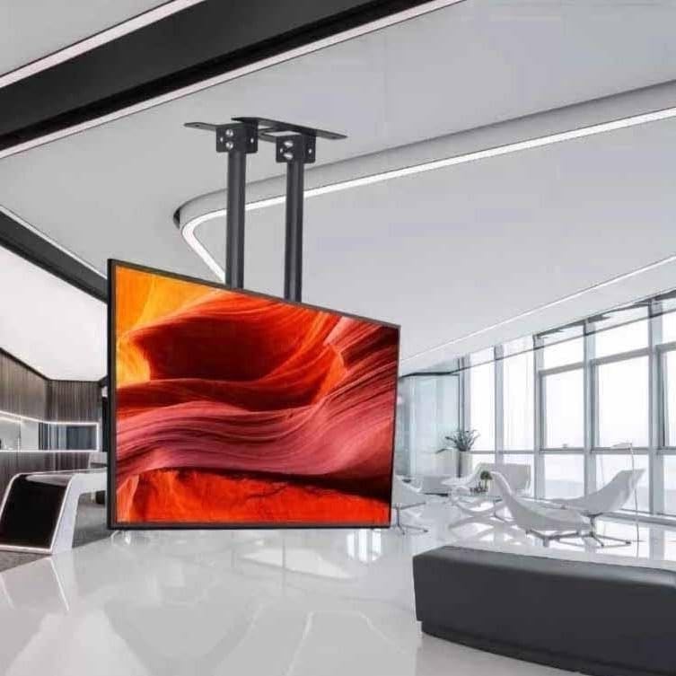 QICBYING téléviseur, 100 Pouces, tôle d'acier laminée à froid, Noir, Support TV Plafond, Support Mural TV