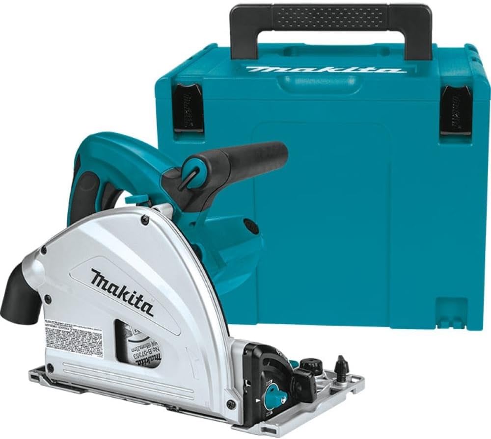 Makita Scies plongeantes, 1300 W, 165 mm, Bleu/Blanc, Scie plongeante Ø en coffret MAKPAC - SP6000J