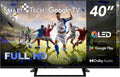 Smart Tech téléviseur, 100 cm, Noir, TV 40' ( ) 40QG01 V Google TV QLED Full HD, Son Dolby Digital Plus