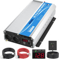 GIANDEL onduleur, 12 V, 220 V, 3000 W, Blanc/Noir, Hors Réseau Solaire avec 30 Pieds Télécommande Affichage LED
