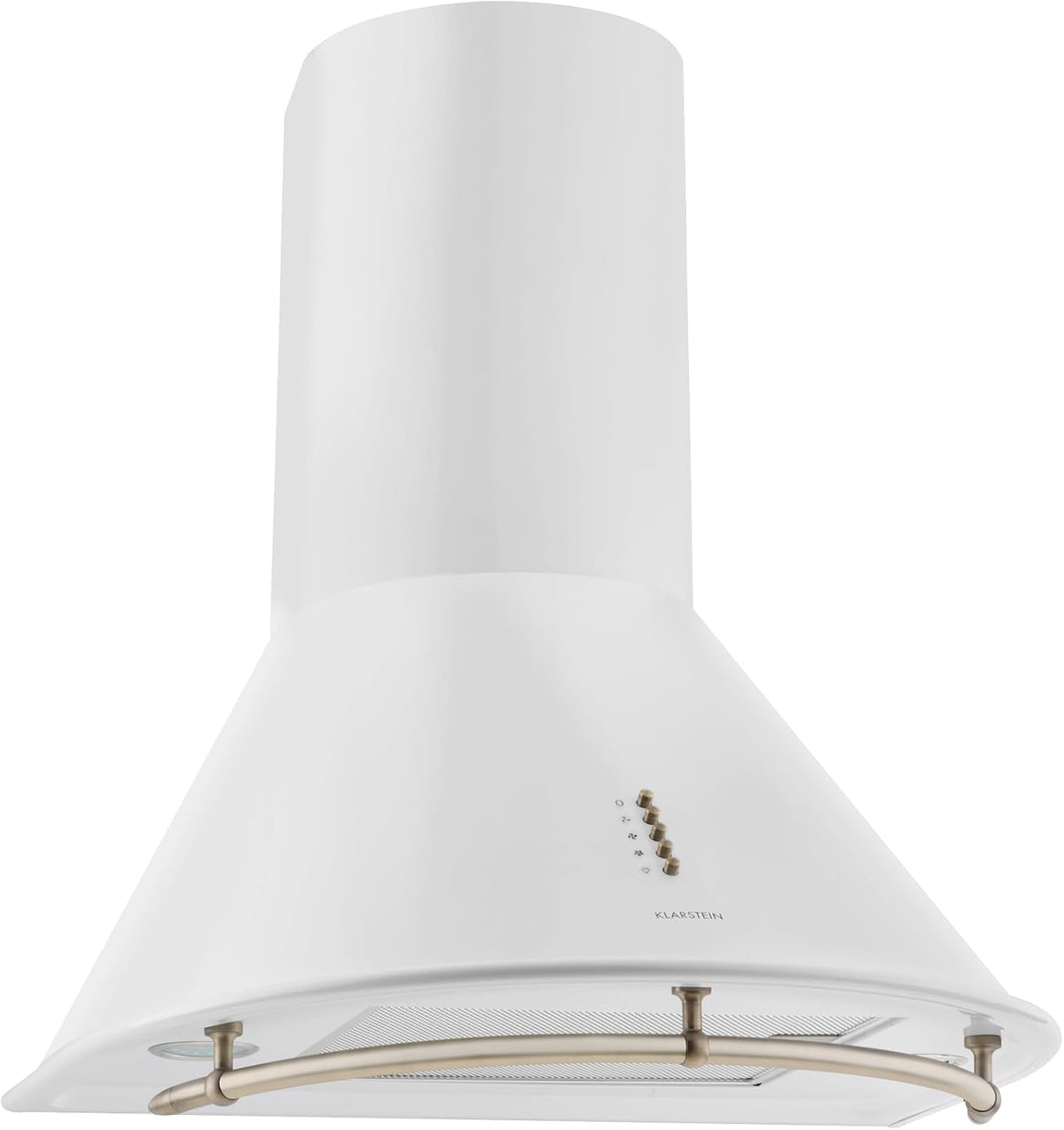 KLARSTEIN Hottes aspirantes, 60 cm, 610 m, Blanc, Extraction ³, Mode Recyclage Possible, 3 Vitesses)