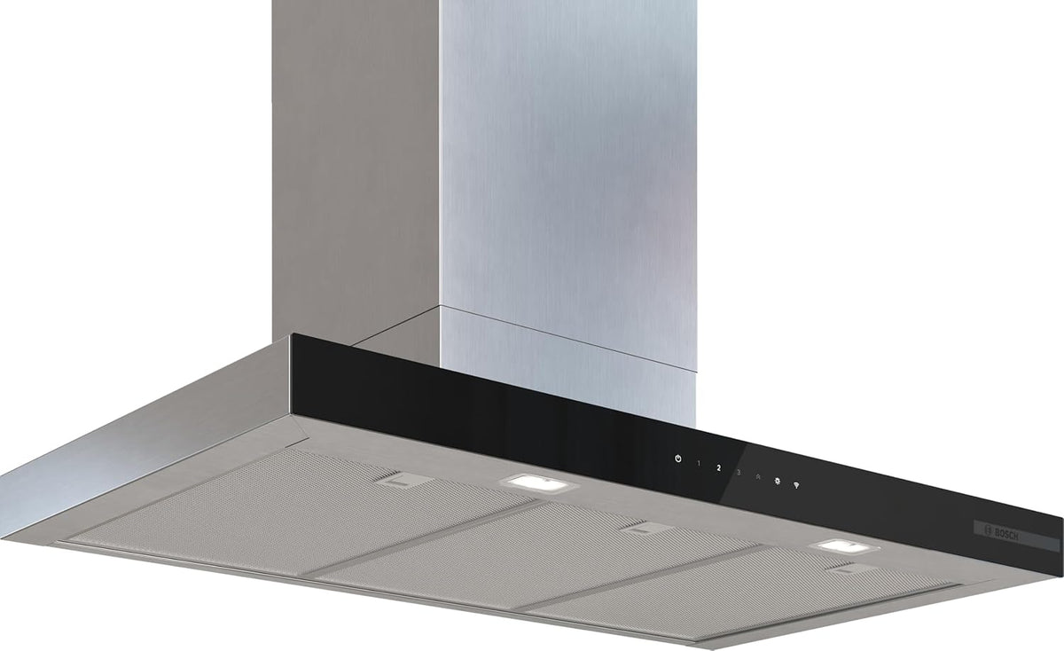 Bosch Hottes aspirantes, 220-240 V., 90 cm, Noir/Argenté, Série 6 DWB97DN30 - Hotte murale - - Aspect métal