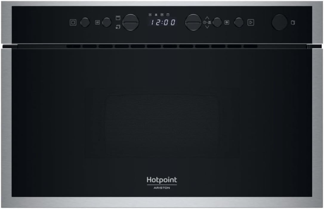 Hotpoint Micro-ondes multifonctions, 700 W, 22 L, Argenté, Micro-ondes Encastrable Inox - HAMN463BXF