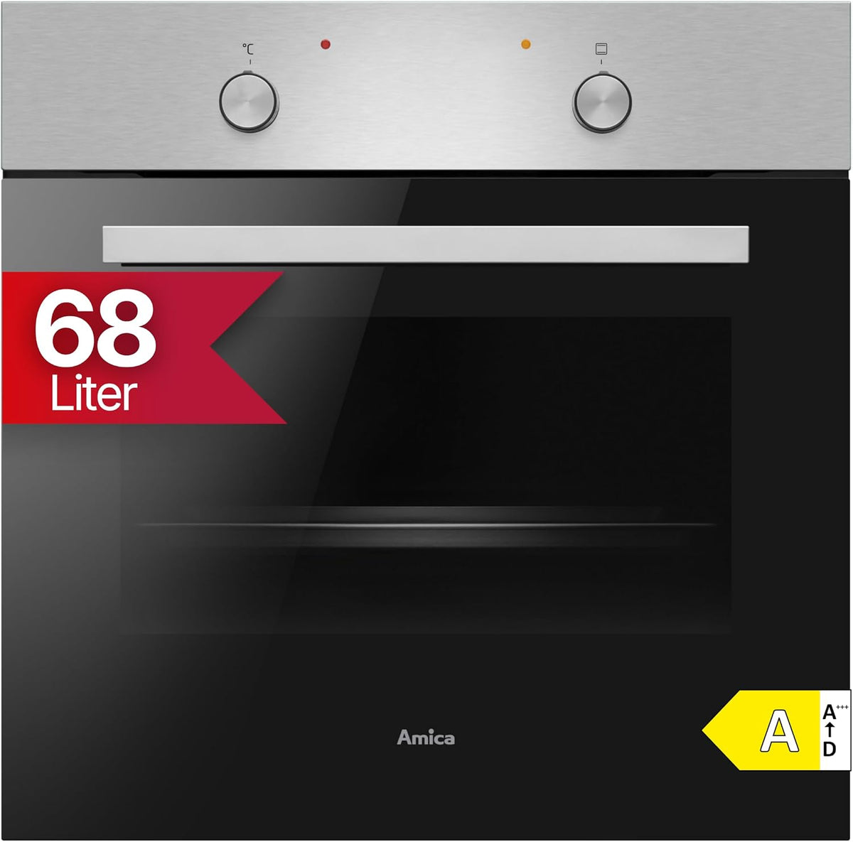 Amica four encastrable, 68 l, Noir