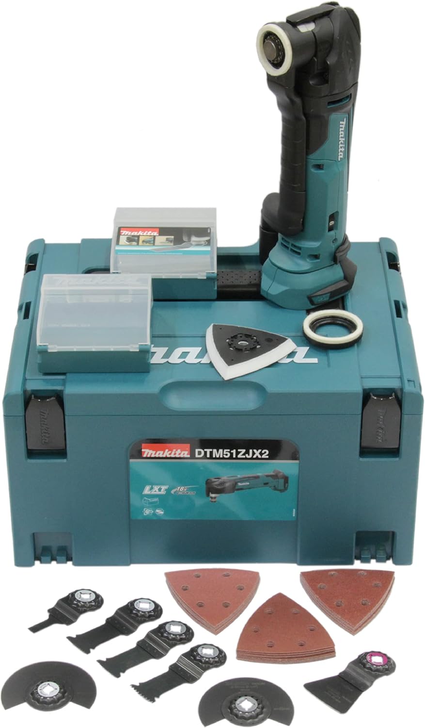 Makita Outils rotatifs multifonction, 18 V, Bleu/Gris
