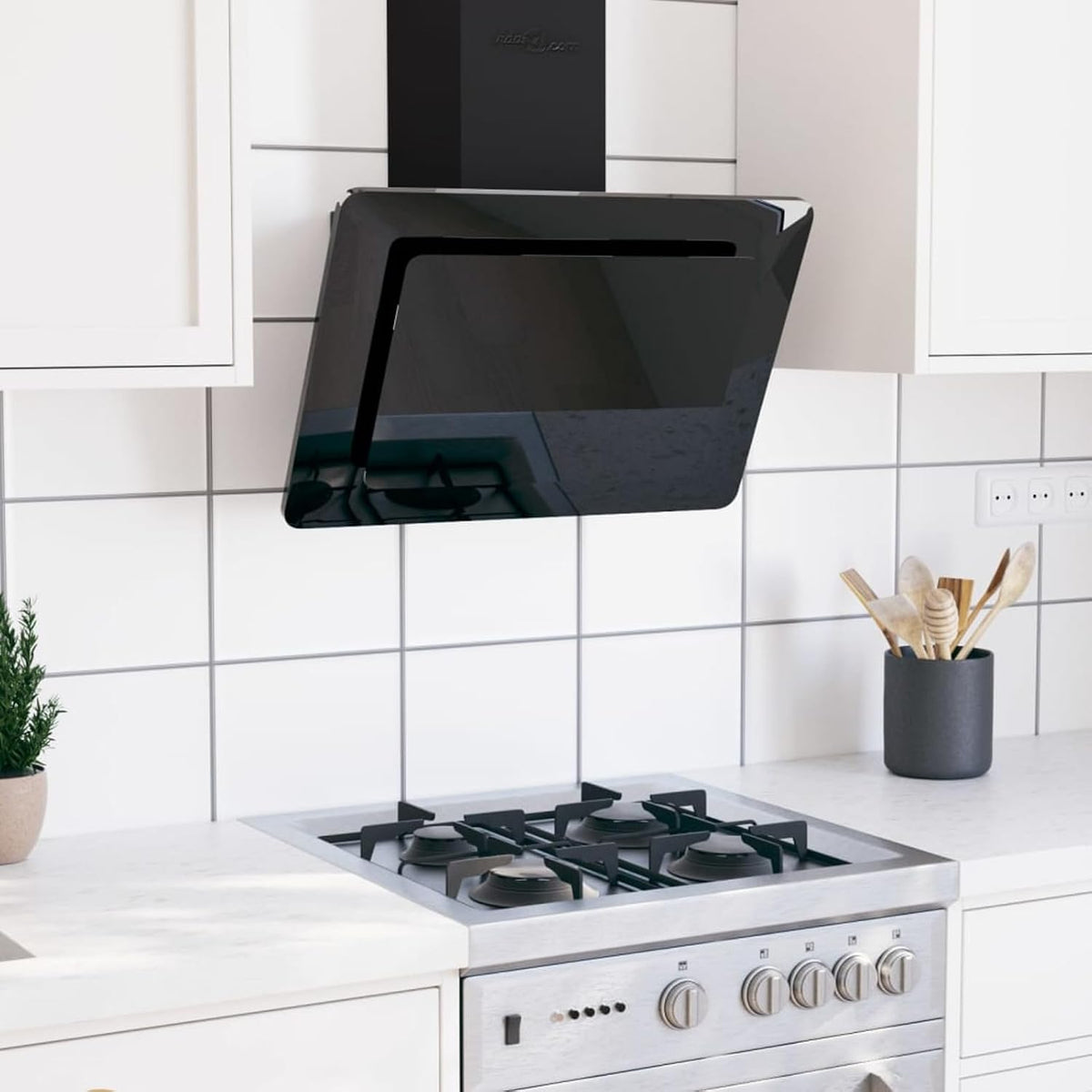 Homgoday Hottes aspirantes, 60 x 31 x (78-108) cm (L x P x H)., 180 W, 220-240 V ~, 50/60 Hz, 60 cm, noir