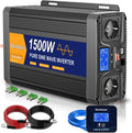 Starkbaer convertisseur de tension, 24 V, 230 V, 1500 W, Noir/Gris, Onduleur Pure Sinus pour Camion