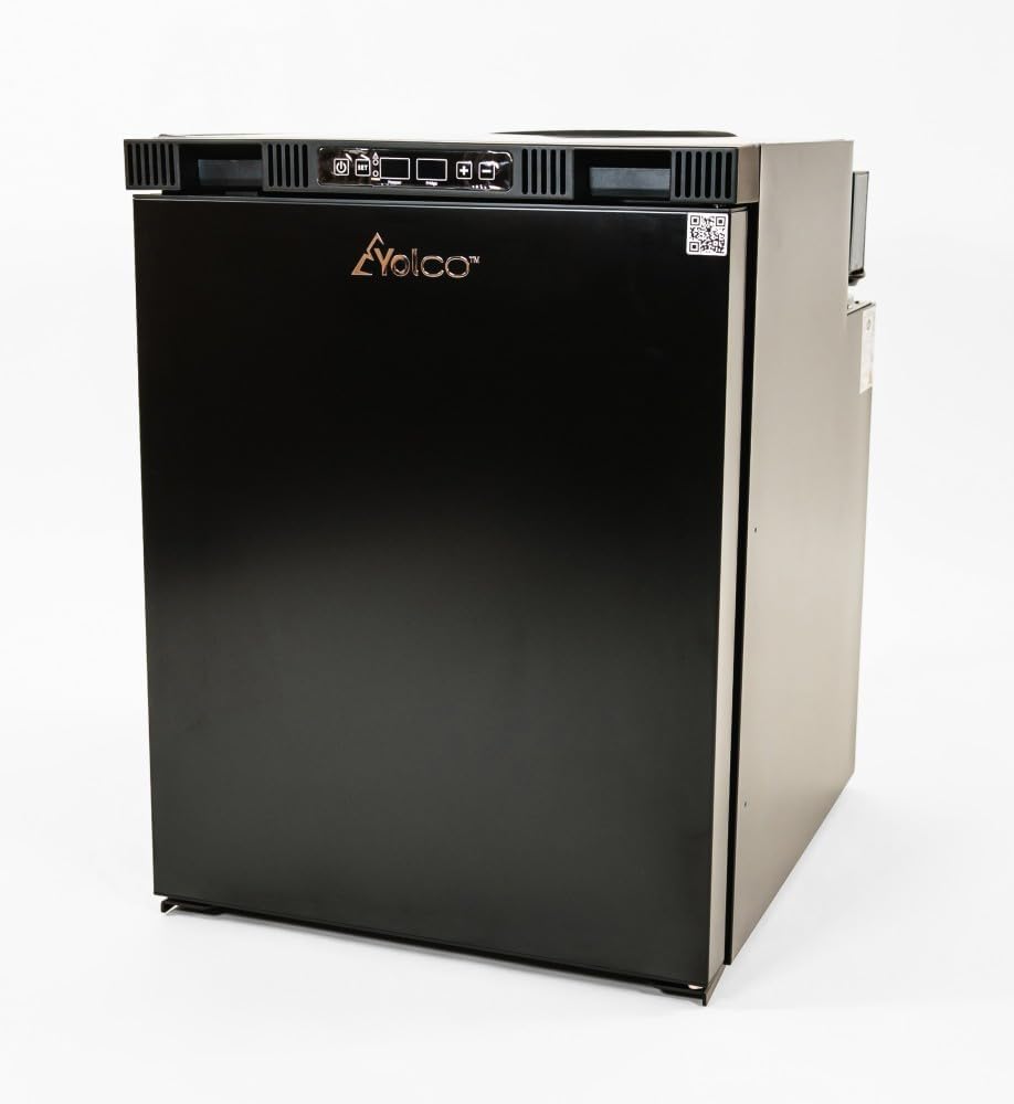 Yolco réfrigérateur, 72 l, 12 V, 24 V, 230 V, Blanc, RL75M à compresseur encastrable - / / - de camping avec congélateur