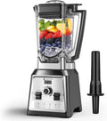 AMZCHEF blender, 2000 W, 2 L, 25000 Tr/min, Argenté, Professionnel, Mixeur Puissant, 8 Vitesses & 4 Programmes