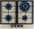 BELDEKO Plaques de cuisson, 8000 W, Beige, Plaque Gaz 4 Feux - crème - Marque Française