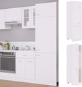 sephironlbb réfrigérateur, 60 x 57 x 207 cm, bois., blanc., Armoire Lyon en bois blanc avec quatre étagères