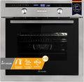 KKT KOLBE four encastrable, 60 cm, 70 L, 3 kW, Noir/Argenté, Rôtisserie, Capteur de température du cœur, Air chaud